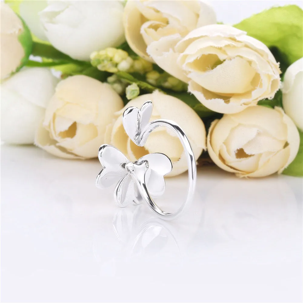 Pandora Clover silver open ring - 197949