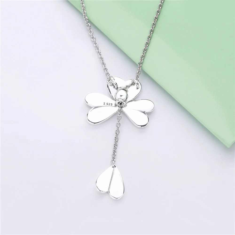 Pandora Clover silver Y-necklace - 397925