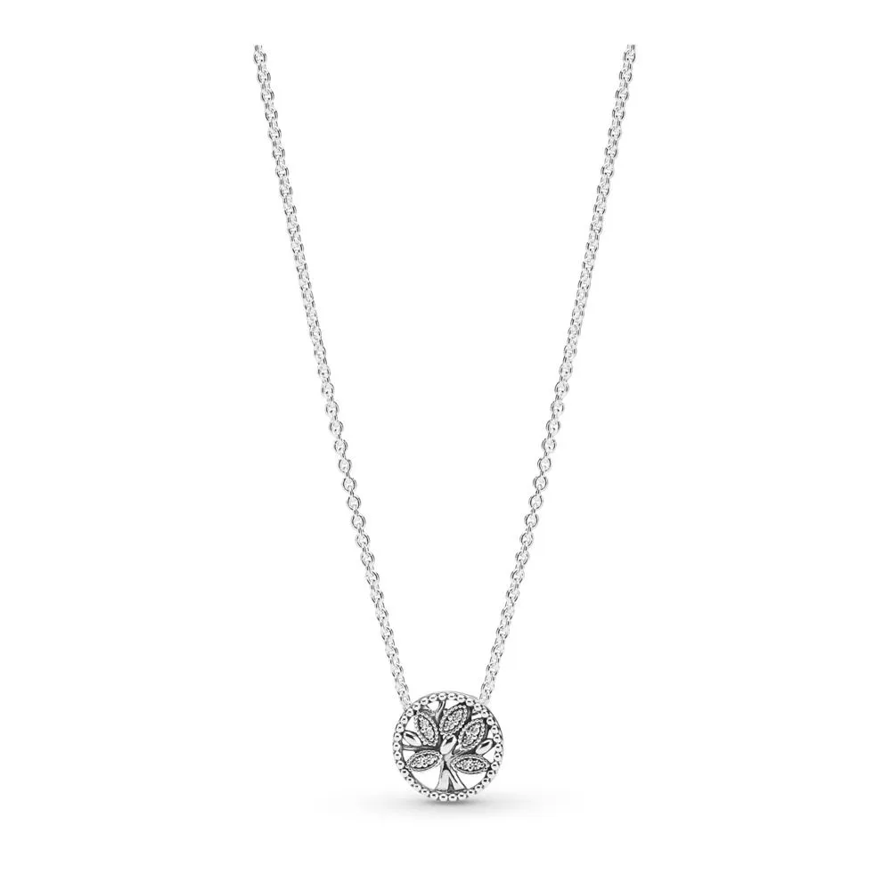 Pandora Family tree silver collier with clear cubic zirconia - 397780CZ