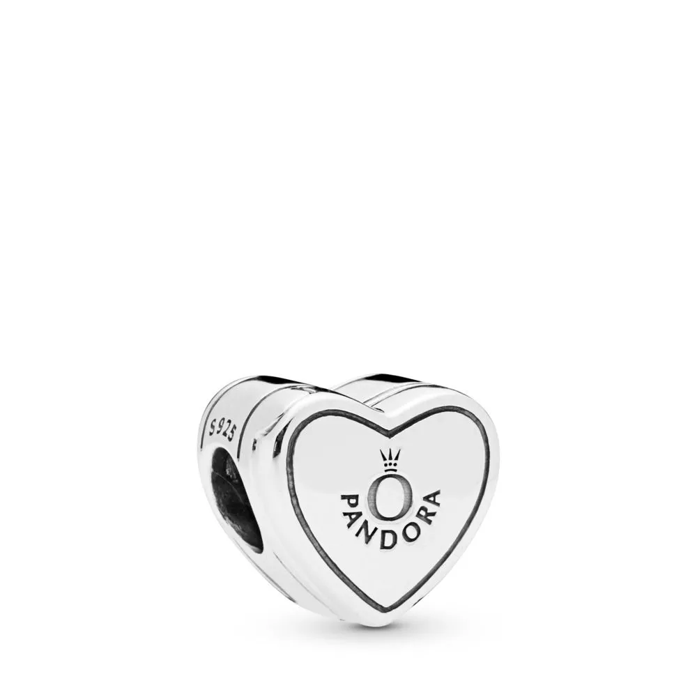 Pandora Heart gift box silver charm with clear cubic zirconia - 798072CZ