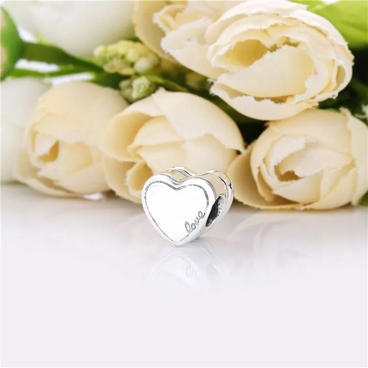 Pandora Heart gift box silver charm with clear cubic zirconia - 798072CZ