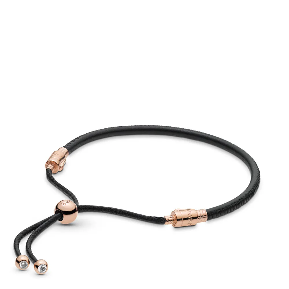 Pandora Moments Skinn Skyvearmbånd - 588059CBK