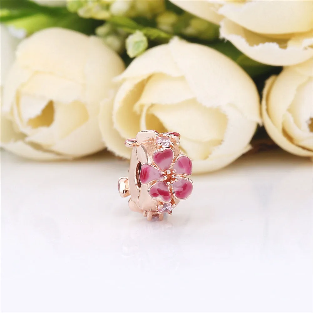 Pandora Rosa Ferskenblomst Klemmecharm - 788099CZ