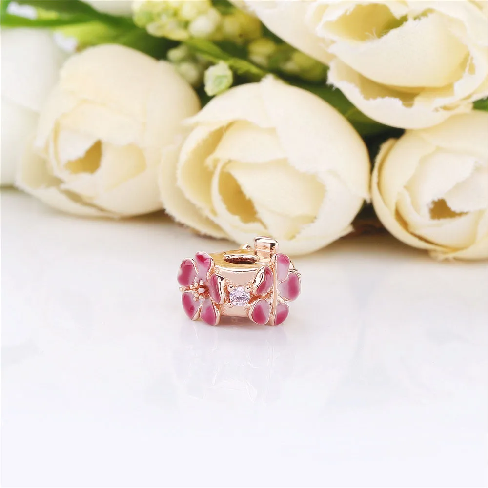 Pandora Rosa Ferskenblomst Klemmecharm - 788099CZ