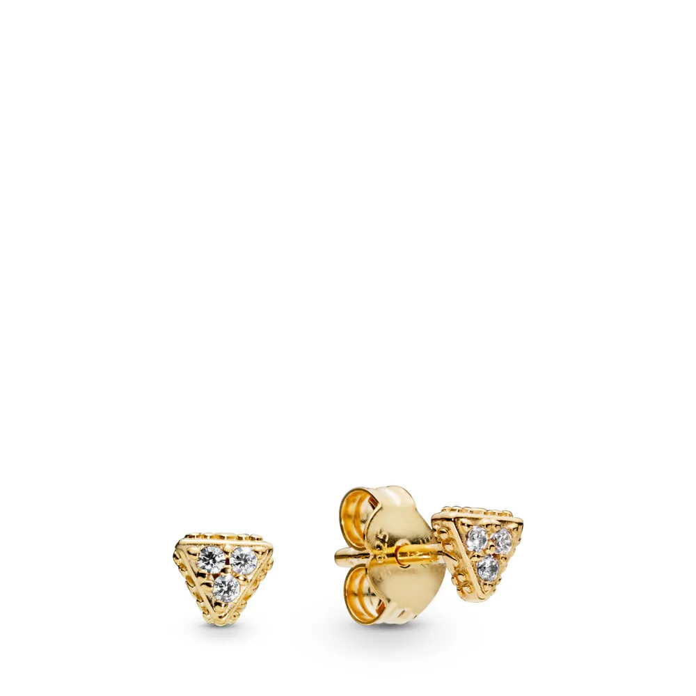 Sparkling Triangles Stud Earrings, Pandora Shine™ - 268030CZ