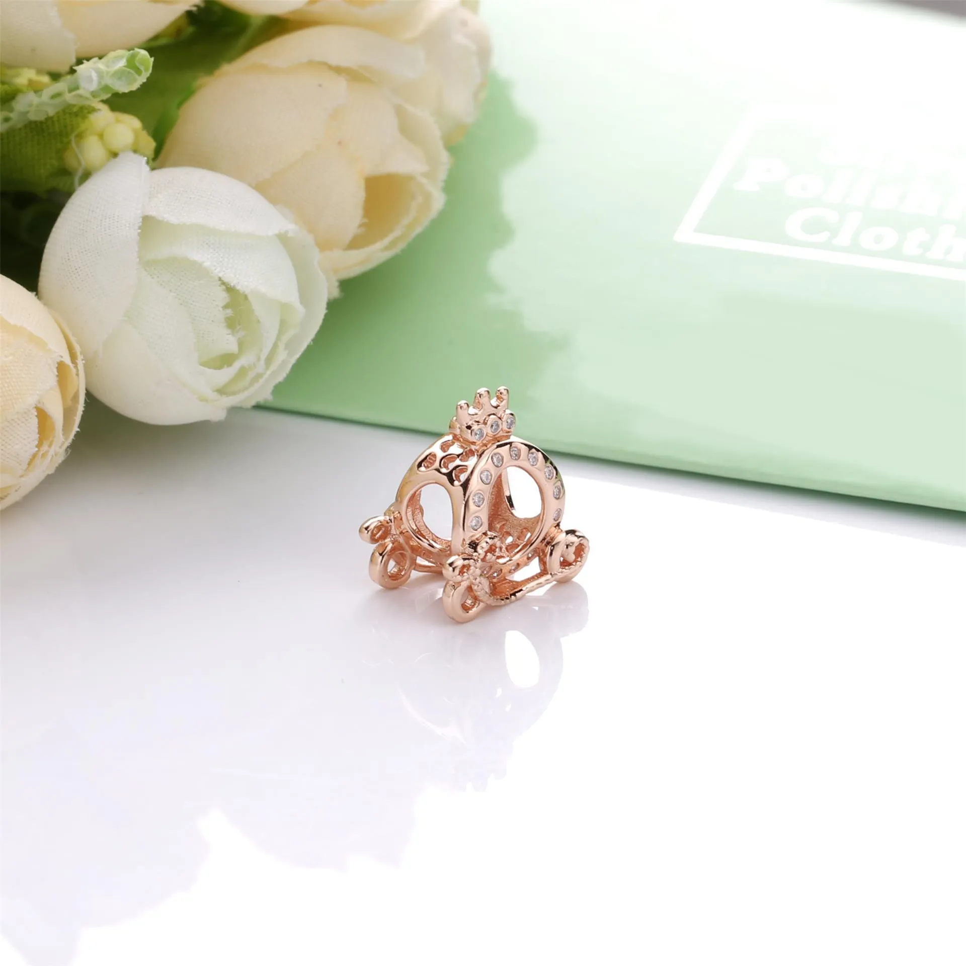 Crown O carriage Pandora Rose charm with clear cubic zirconia - 788129CZ