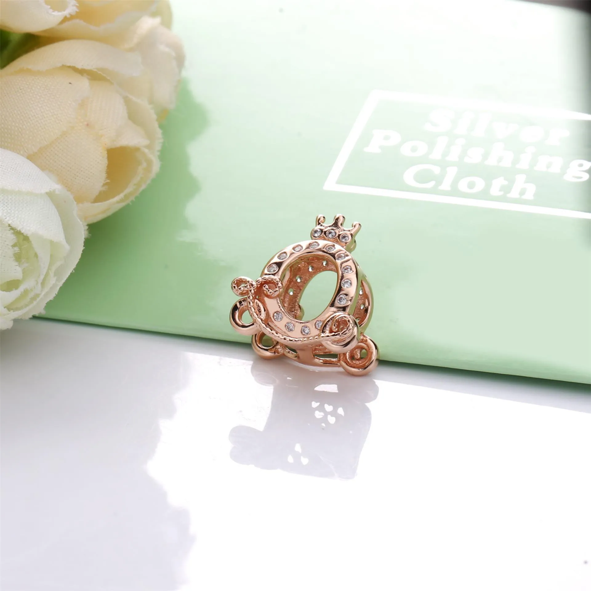 Crown O carriage Pandora Rose charm with clear cubic zirconia - 788129CZ