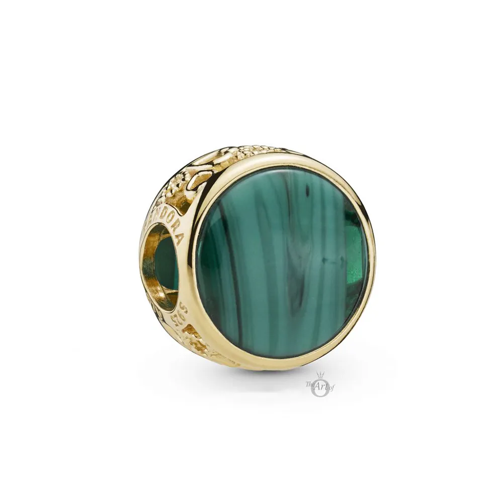 Green Pandora Shine charm with leftover Murano glass - 768152GMU