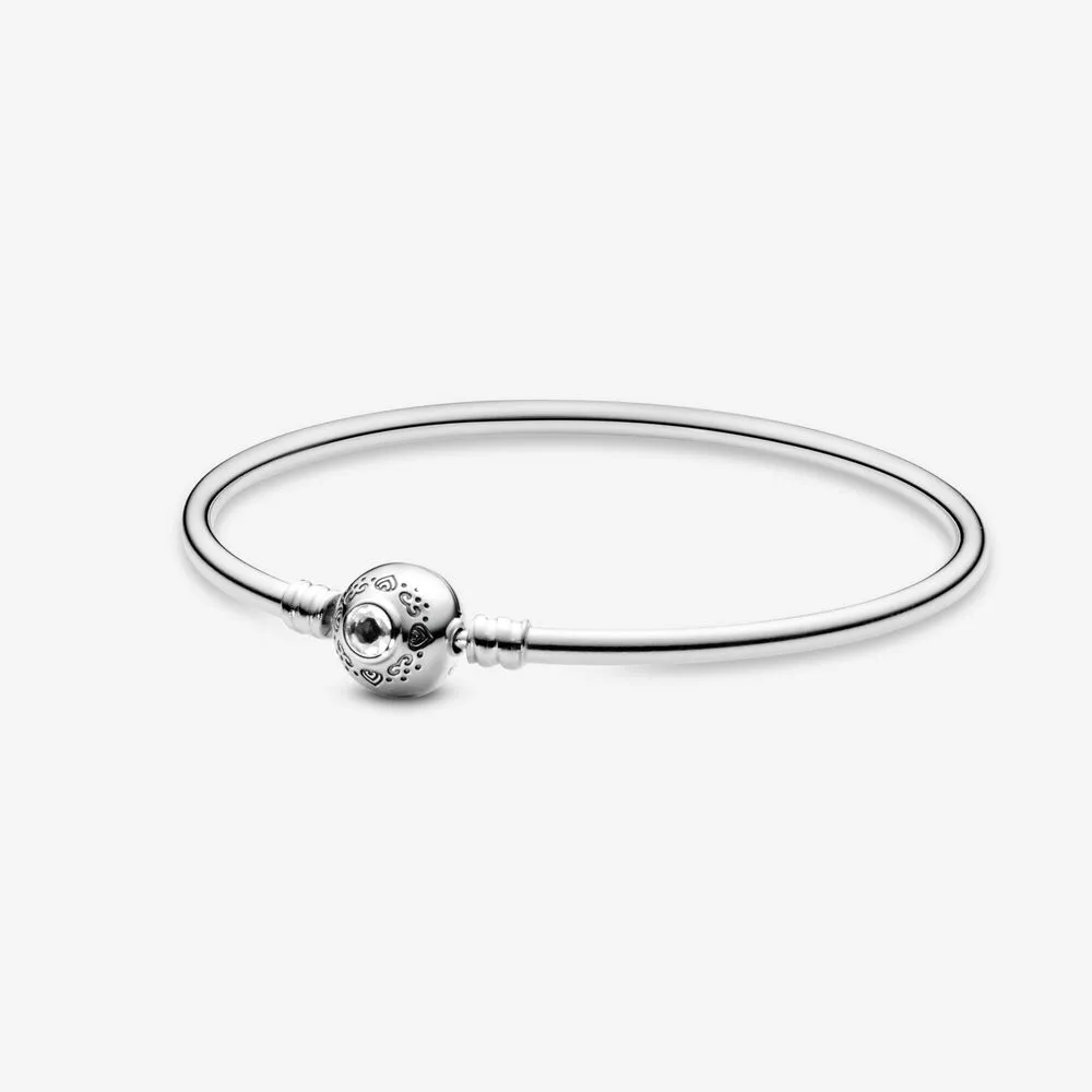 Pandora Disney Jasmine silver bangle with clear cubic zirconia - 598037CZ