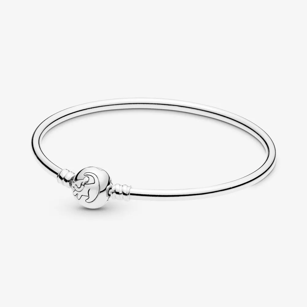 Pandora Disney Simba silver bangle with golden coloured cubic zirconia - 598047CCZ