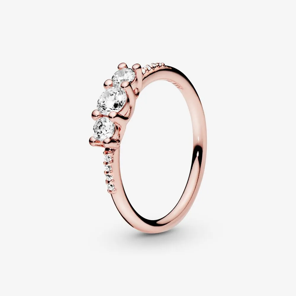 Pandora Klar Tre-stein Ring - 186242CZ