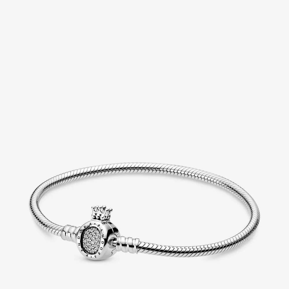 Pandora Moments Crown O & Snake Chain armbånd - 598286CZ