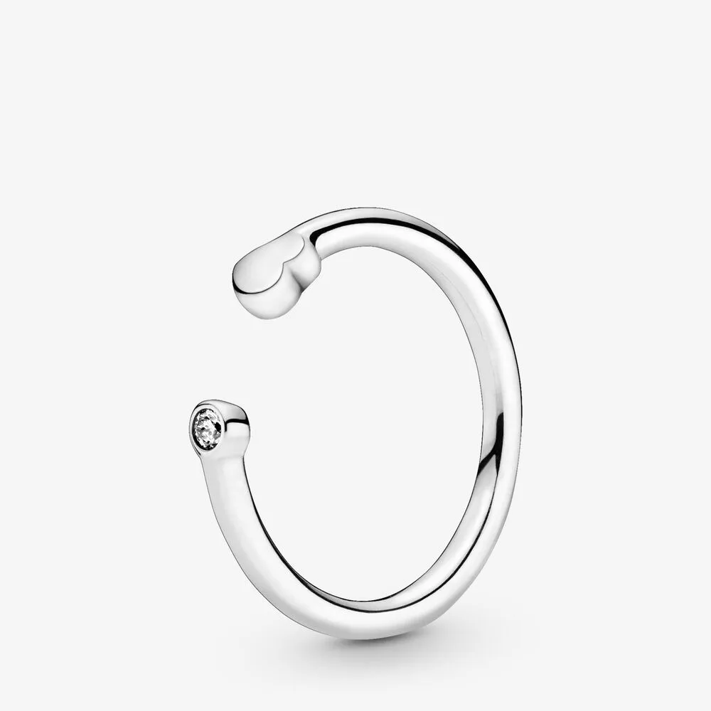 PANDORA Polished Heart Open Ring - 198559C01