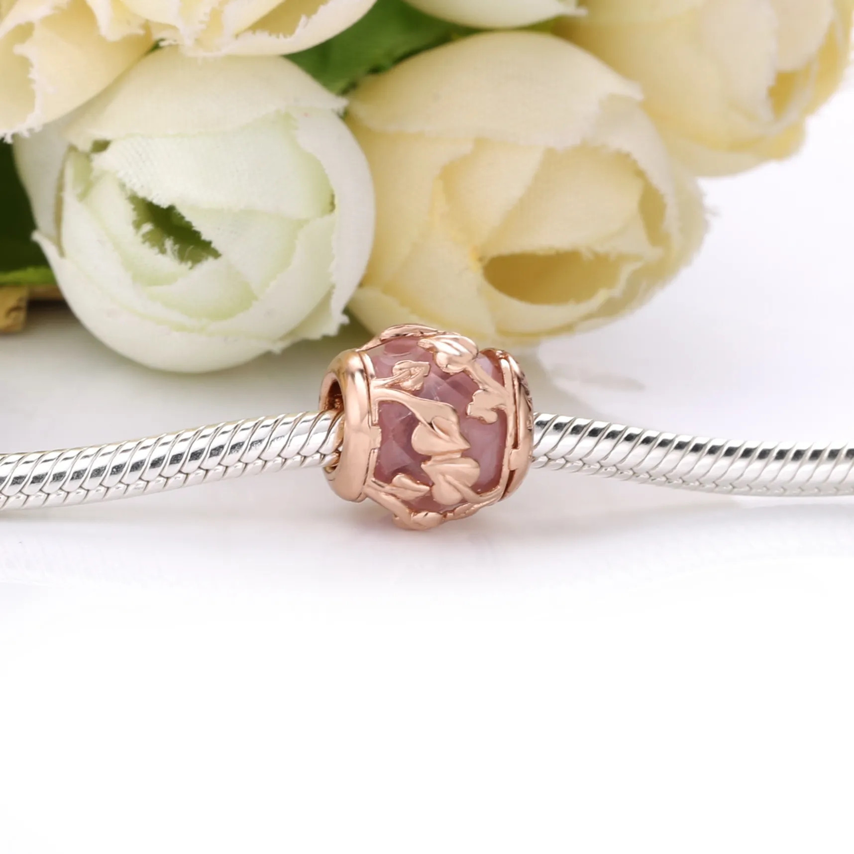 Pandora Rosa Dekorative Blader Charm - 788238SSP