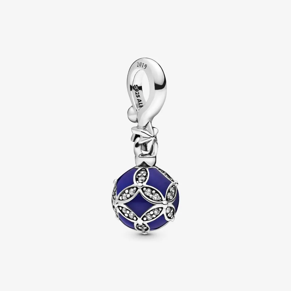 Pandora Blue Christmas Ornament hengende charm - 798512C01