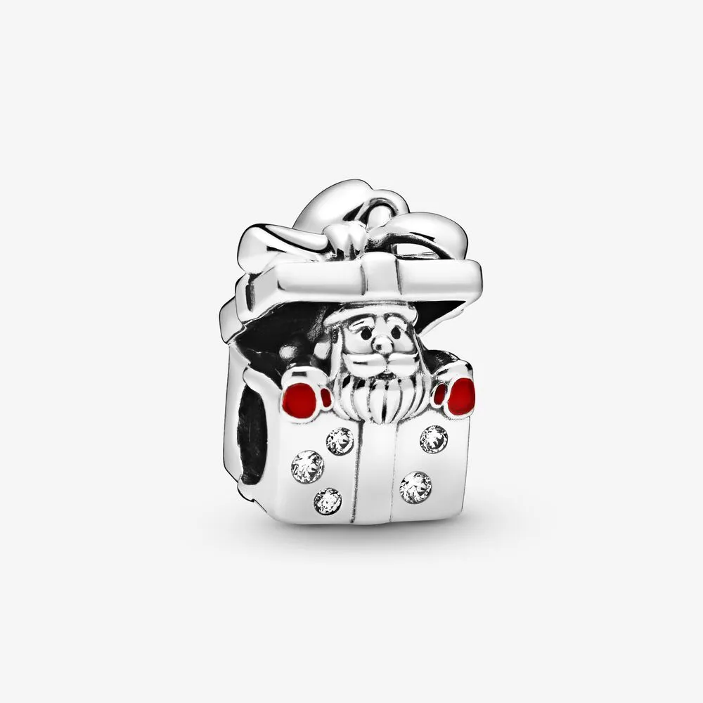 PANDORA Santa in a Giftbox Charm - 798470C01