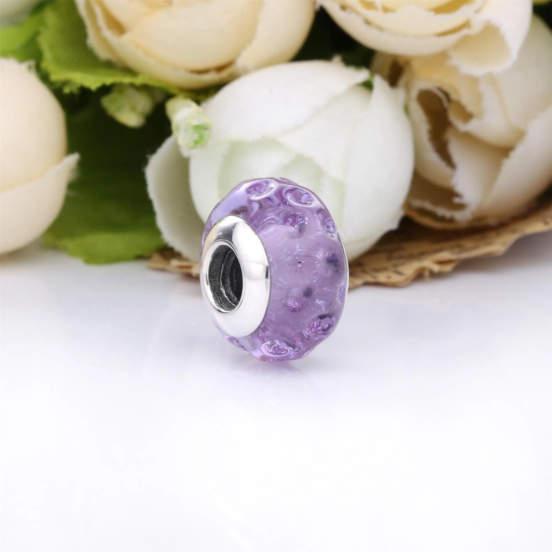 Pandora Bølgende Lavendel Muranoglass Charm - 798875C00