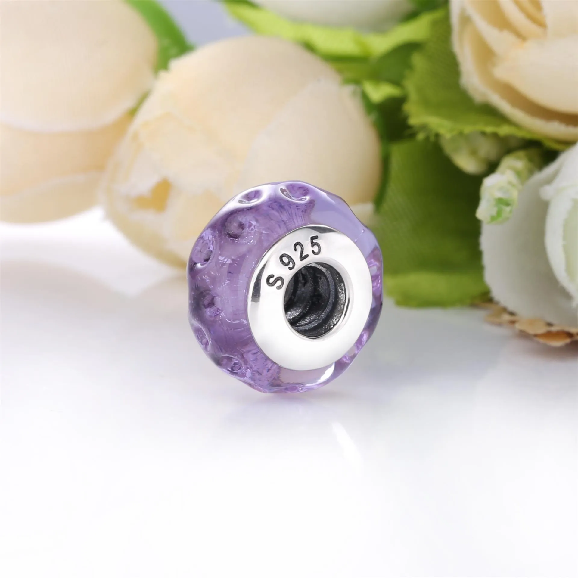 Pandora Bølgende Lavendel Muranoglass Charm - 798875C00