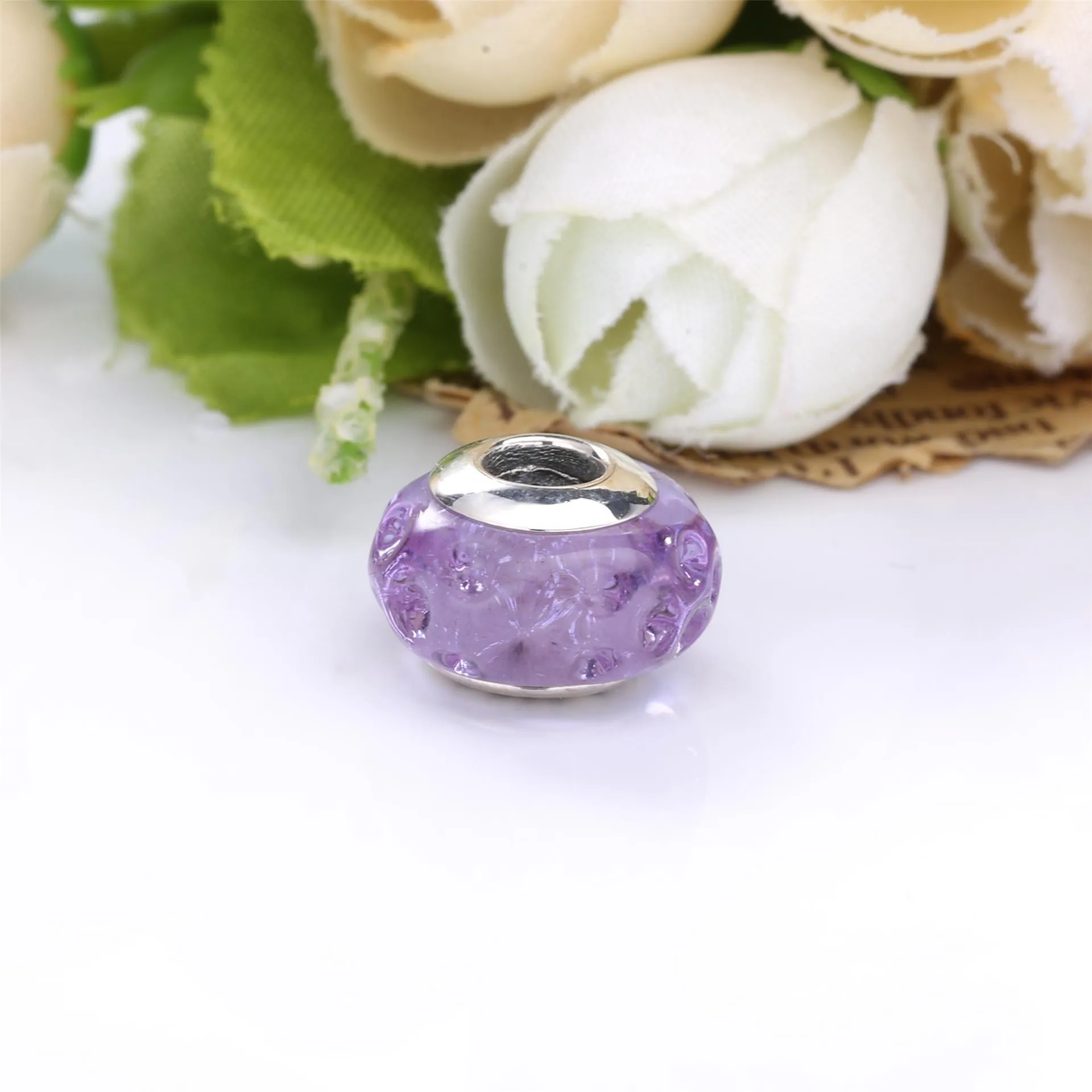 Pandora Bølgende Lavendel Muranoglass Charm - 798875C00