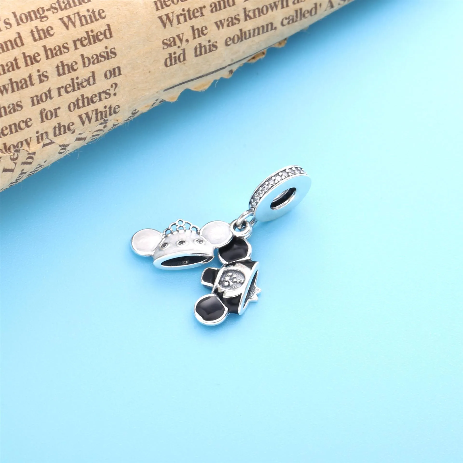 Pandora Disney Parks Mikke Mus og Minni Mus Bryllup Hengende Charm - 798804C01