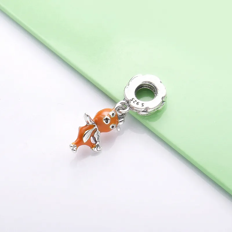 Pandora Disney Parks Oransje Fugl Hengende Charm - 798877C01