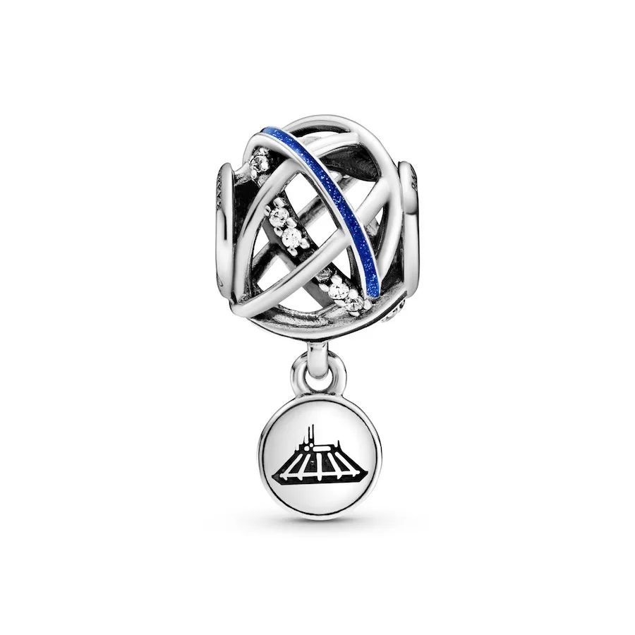 Pandora Disney Parks Space Mountain sterling silver charm with clear cubic zirconia and blue enamel - 798633C01