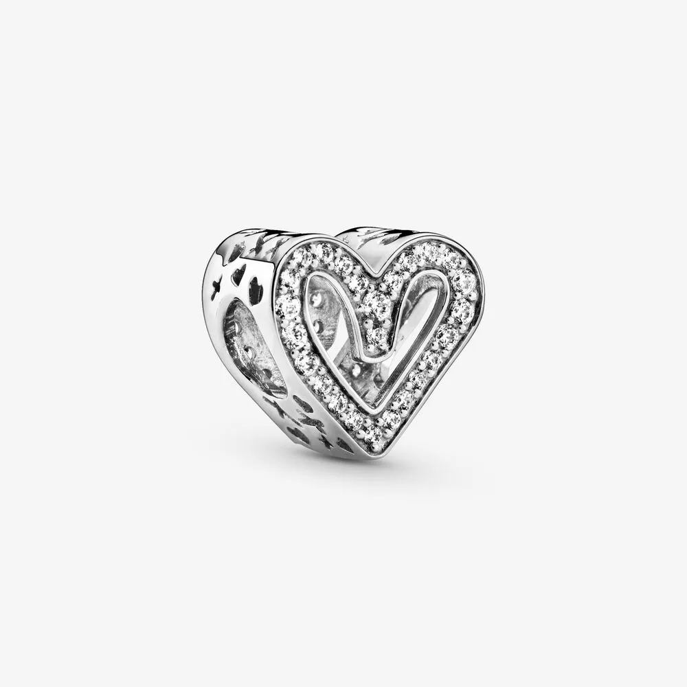 Pandora Funklende Frihånd Hjerteformet Charm - 798692C01