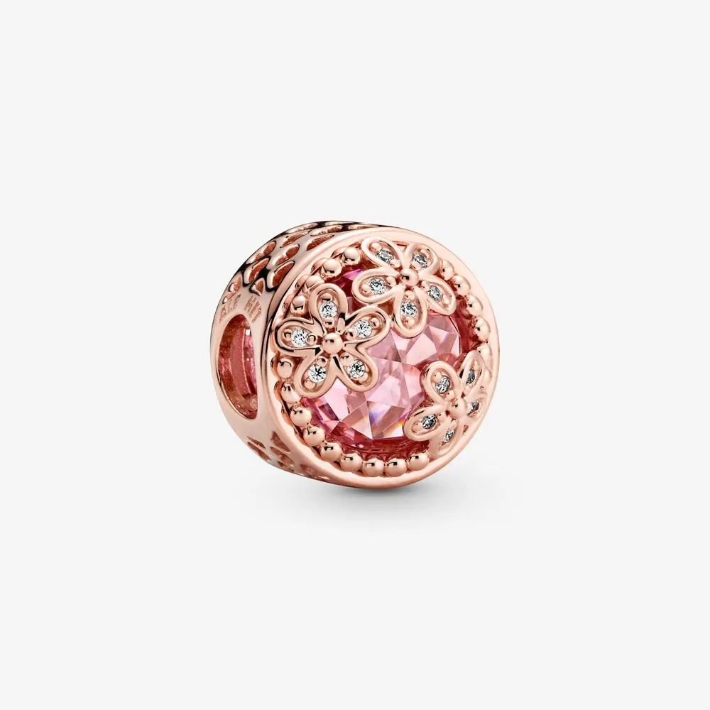 pandora funklende rosa tusenfryd charm 782055c01