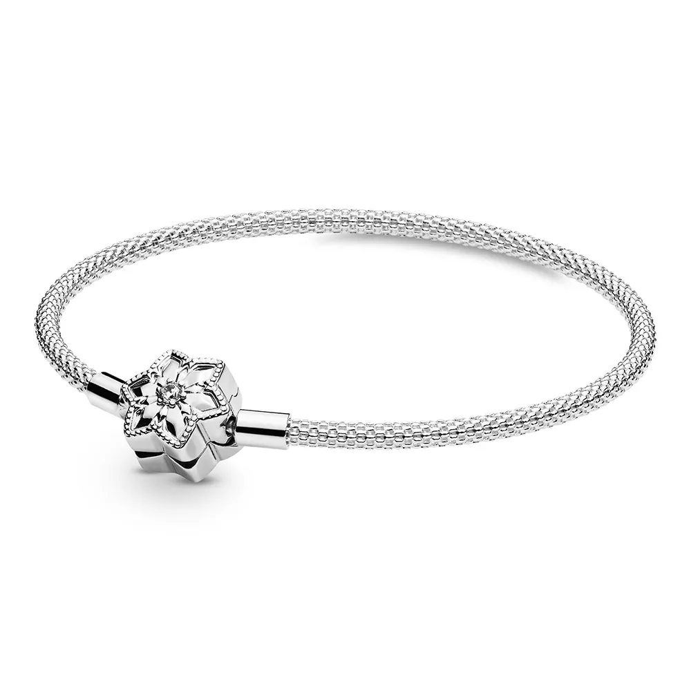 Pandora Moments Bright Snowflake mesharmbånd - 598616C01