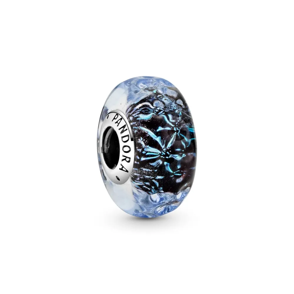 Pandora Mørk blå Muranoglass Hav Charm - 798938C00