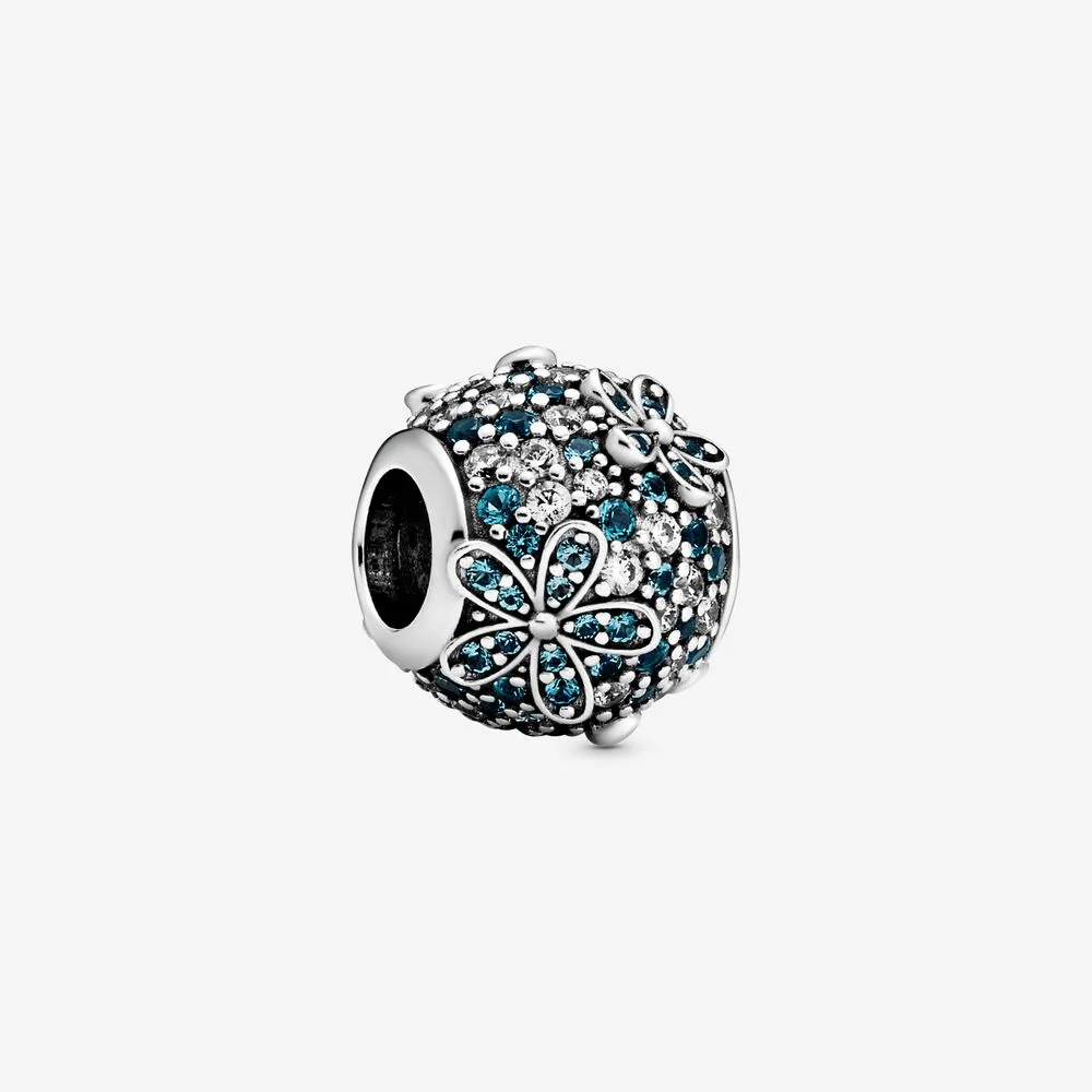 Pandora Sjøgrønn Pavé Prestekrage Charm - 798797C01