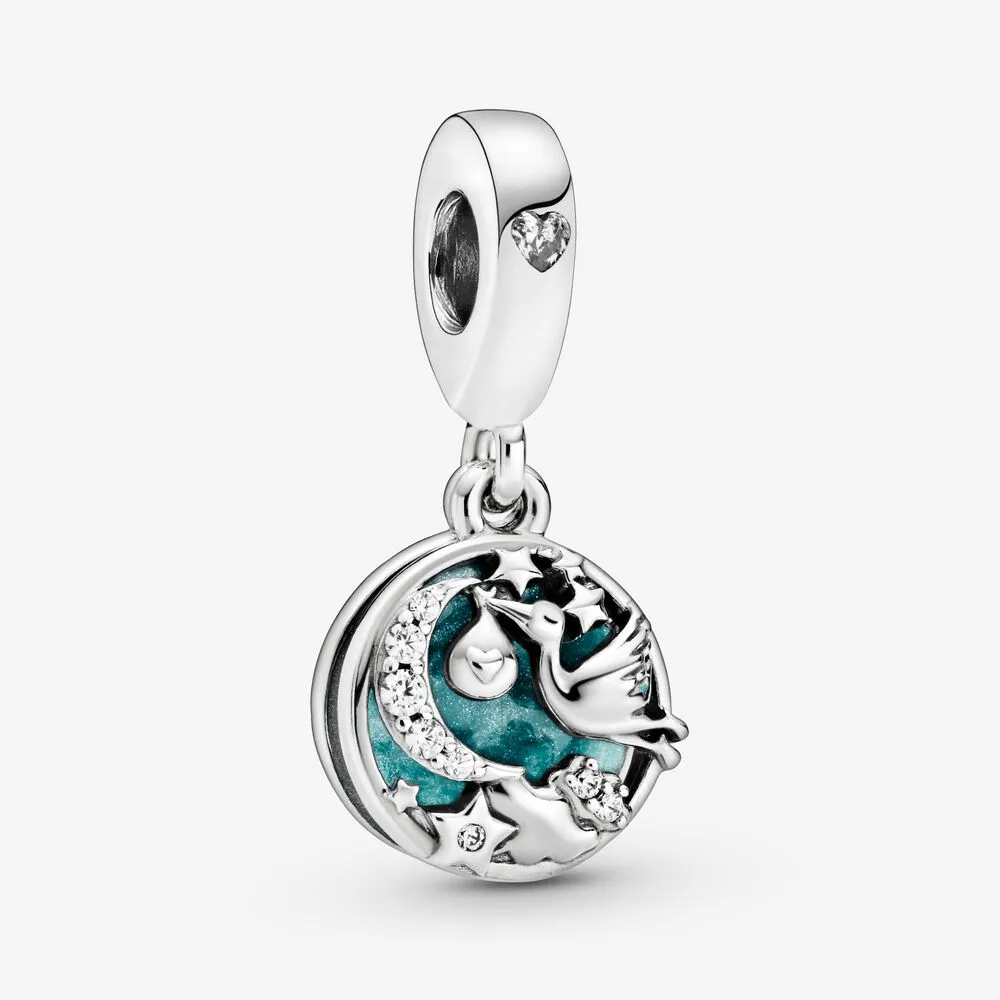 Pandora Stork og Funklende Stjerne Hengende Charm - 798895C01