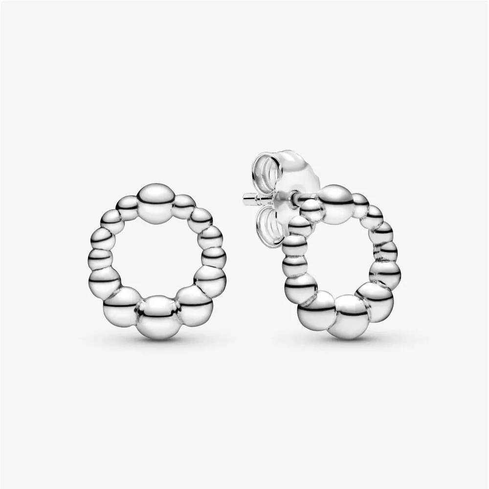 PANDORA Beaded Circle Stud Earrings - 298683C00