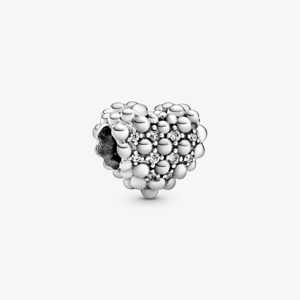 Pandora Sølvkuleprydet Funklende Hjerte Charm - 798681C01