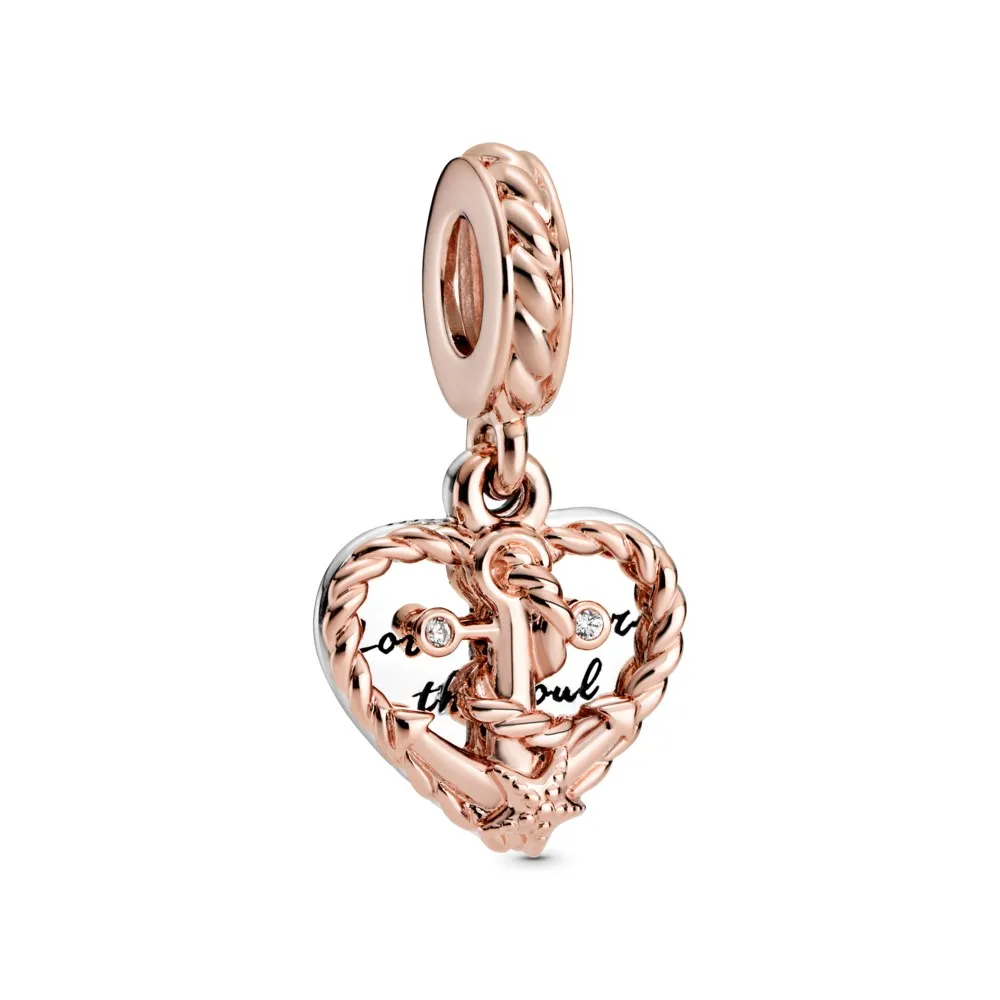 PANDORA Rope Heart & Love Anchor Dangle Charm - 788940C01