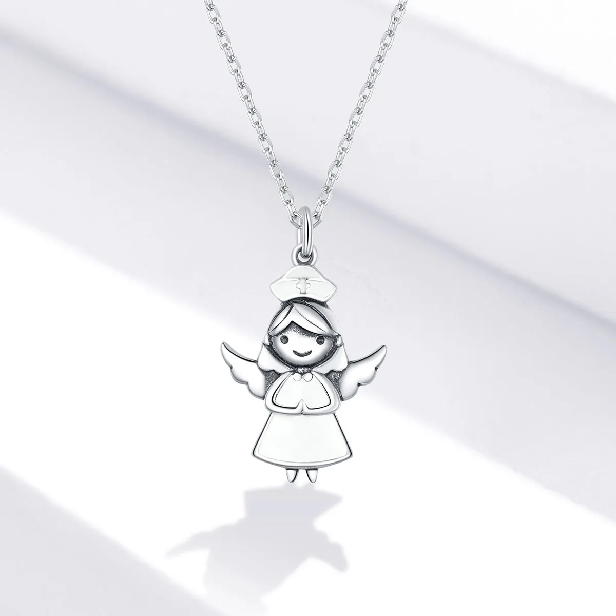 Pandora Style Angel In White Anheng Halskjede - SCN425