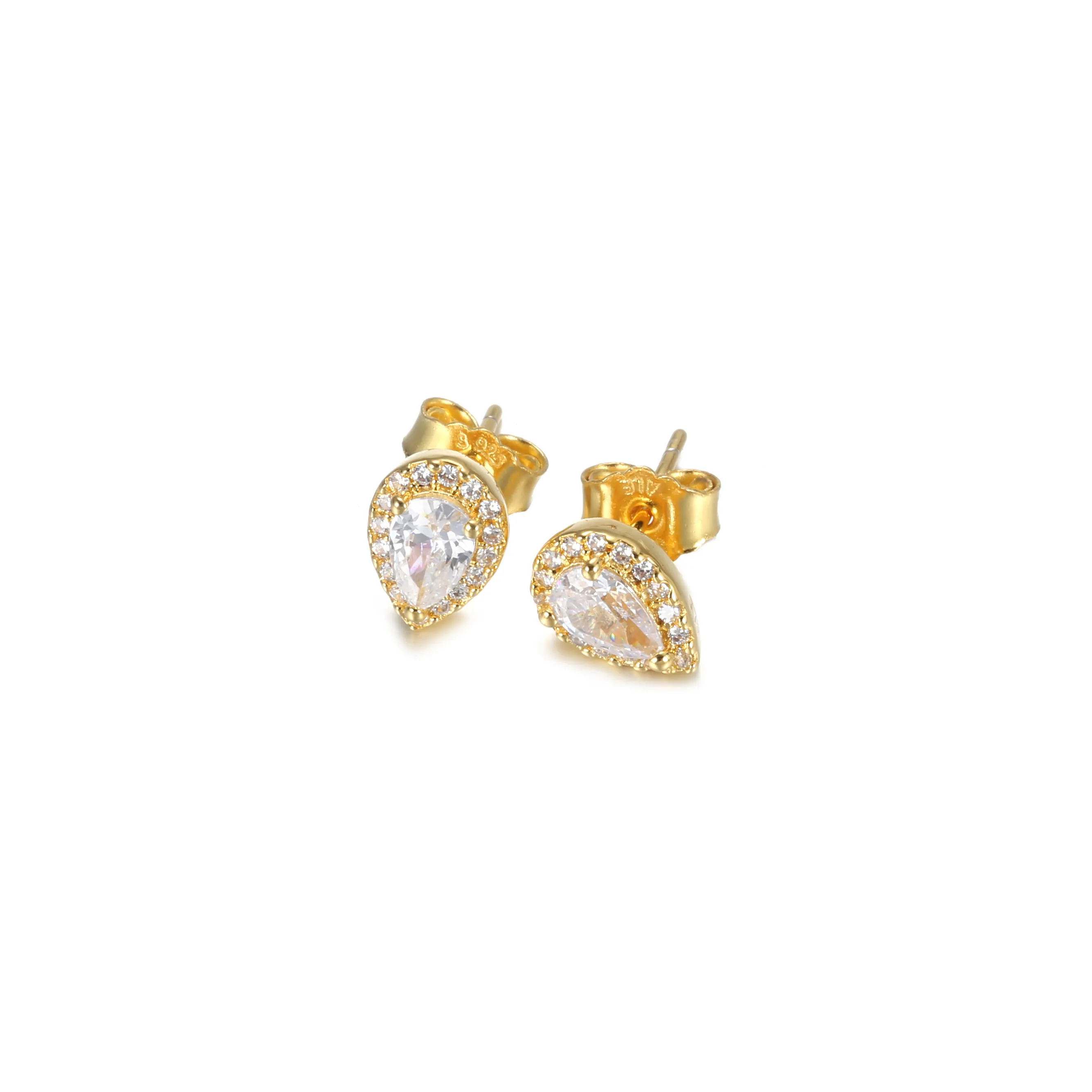 PANDORA Sparkling Teardrop Halo Stud Earrings - 268724C01