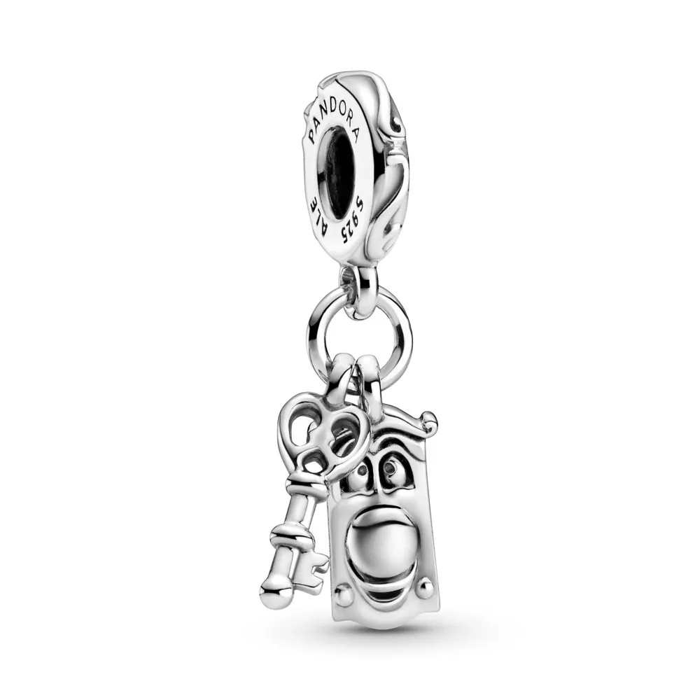 pandora disney alice i eventyrland nøkkel og dørhåndtak hengende charm 799344c00