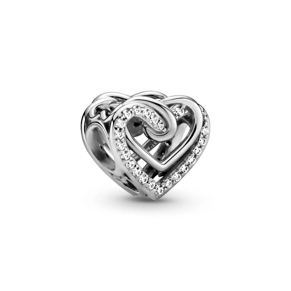 pandora funklende sammenflettede hjerter charm 799270c01