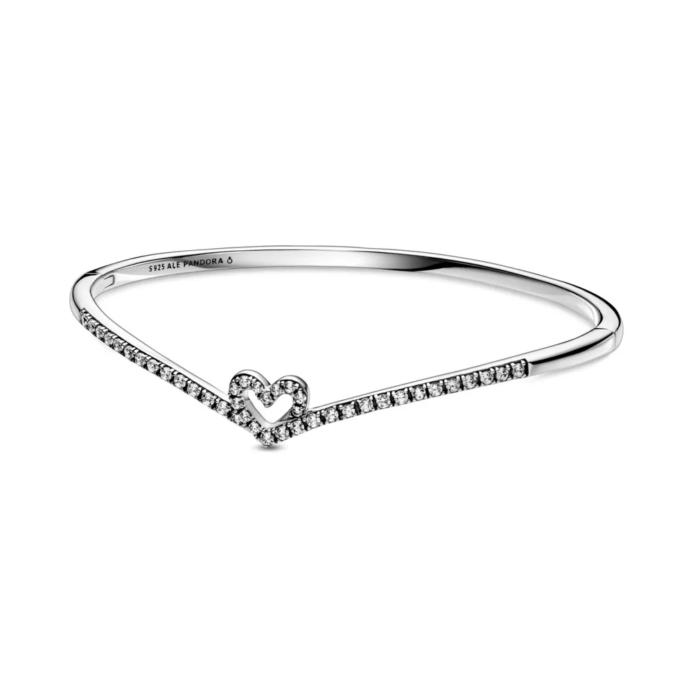 Pandora Funklende Ønskebeinhjerte Bangle - 599297C01