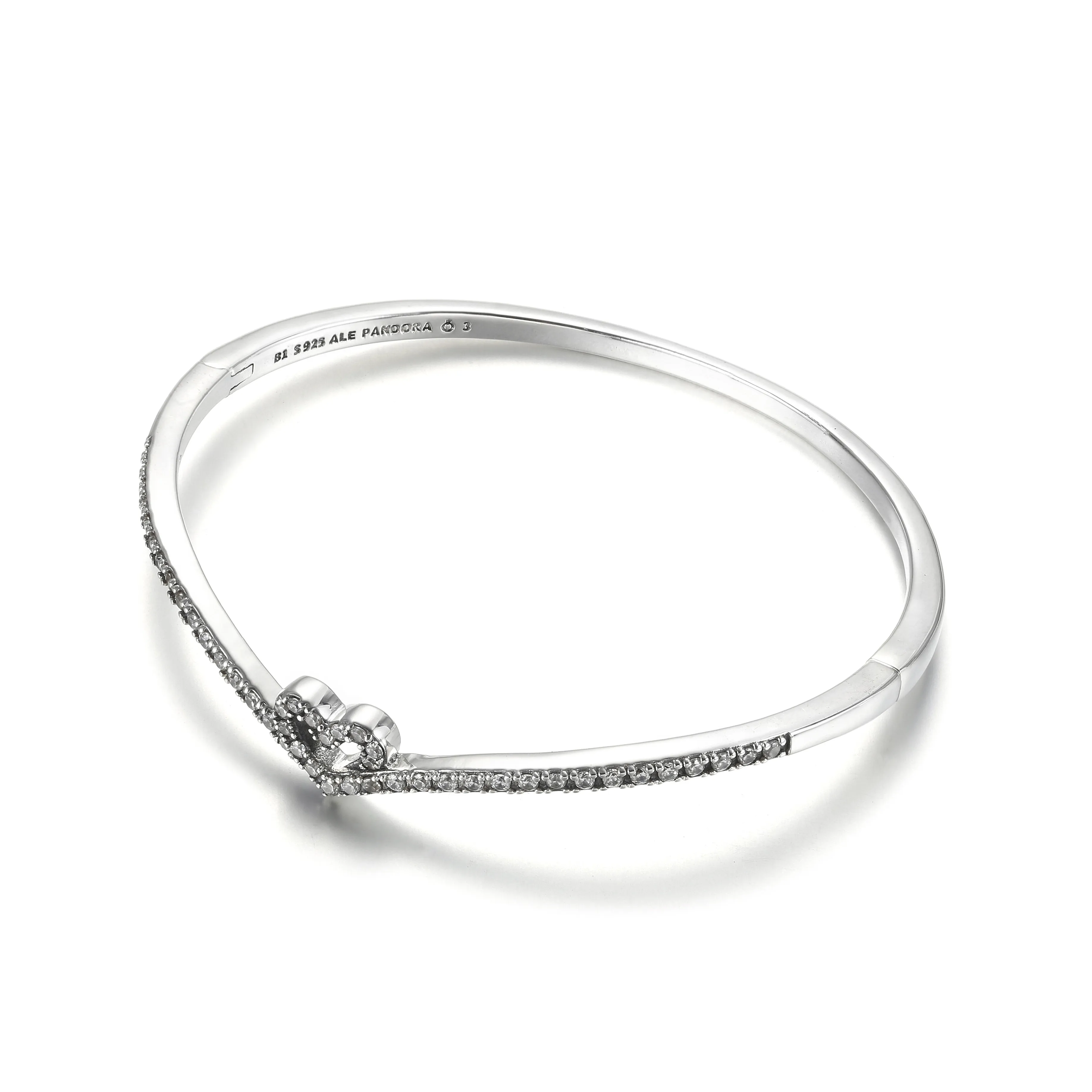 Pandora Funklende Ønskebeinhjerte Bangle - 599297C01