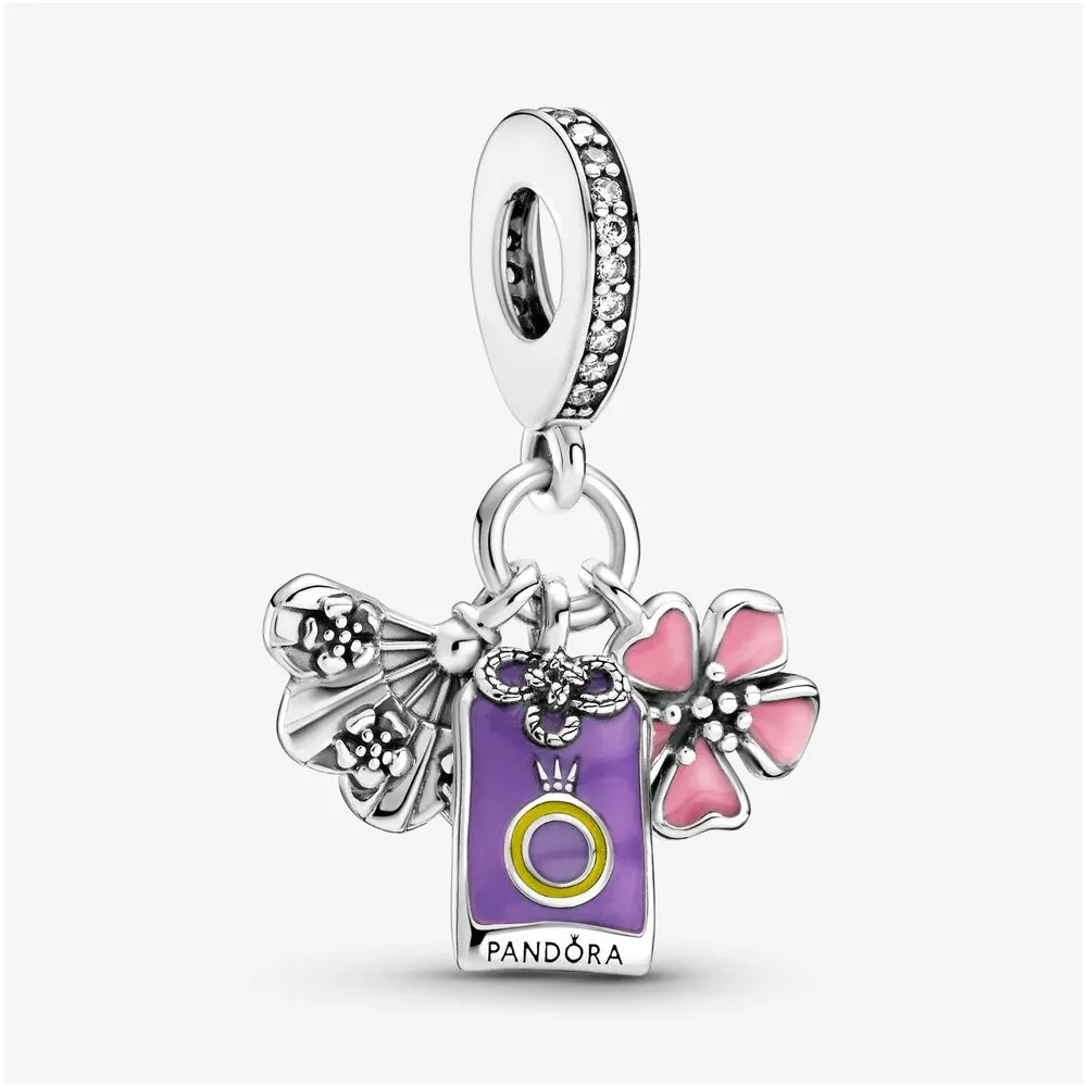 Pandora Japansk Sakura, Omamori og Vifte Hengende Charm - 799326C01