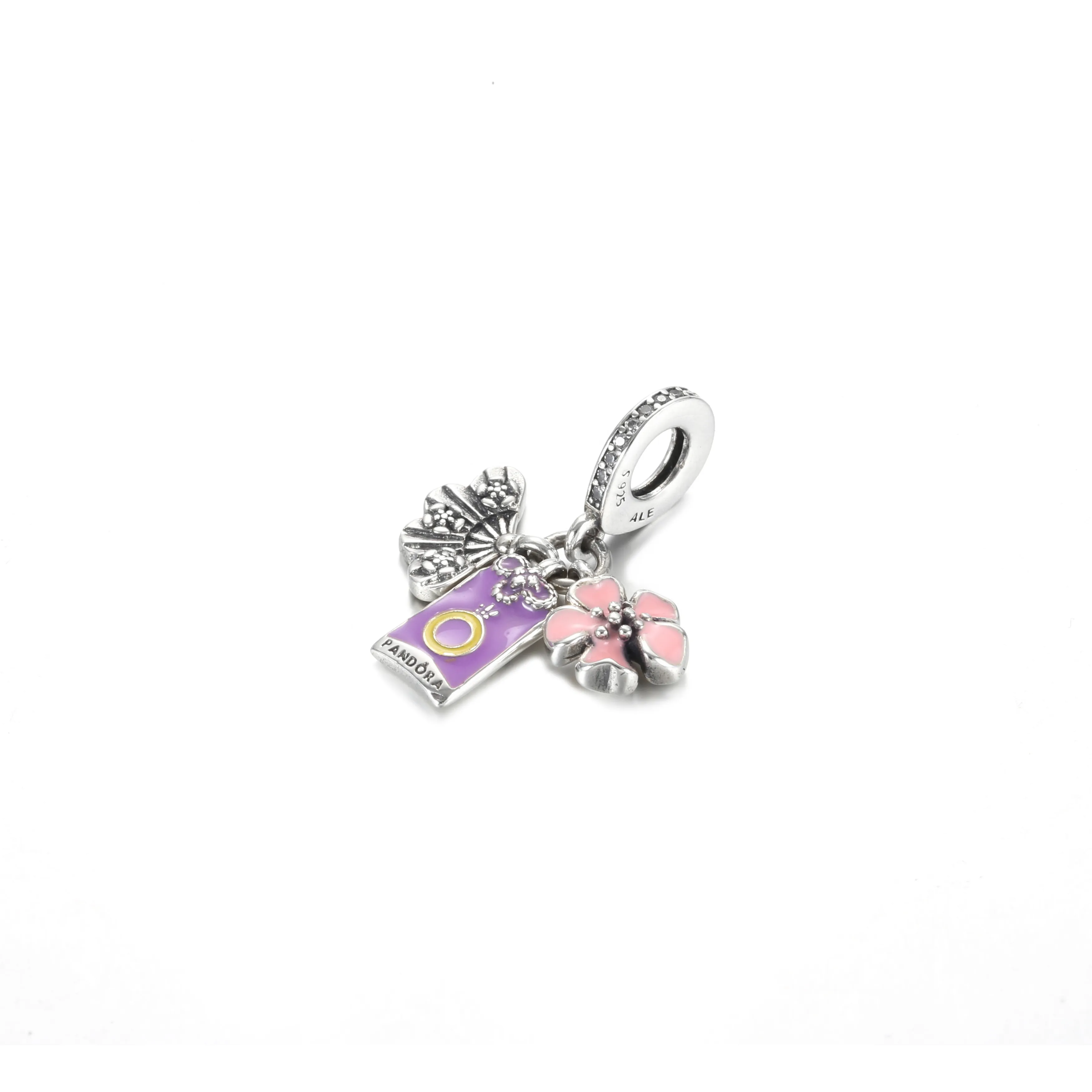 Pandora Japansk Sakura, Omamori og Vifte Hengende Charm - 799326C01