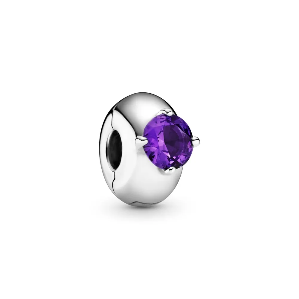 Pandora Lilla Rund Solitaire Klemmecharm - 799204C02