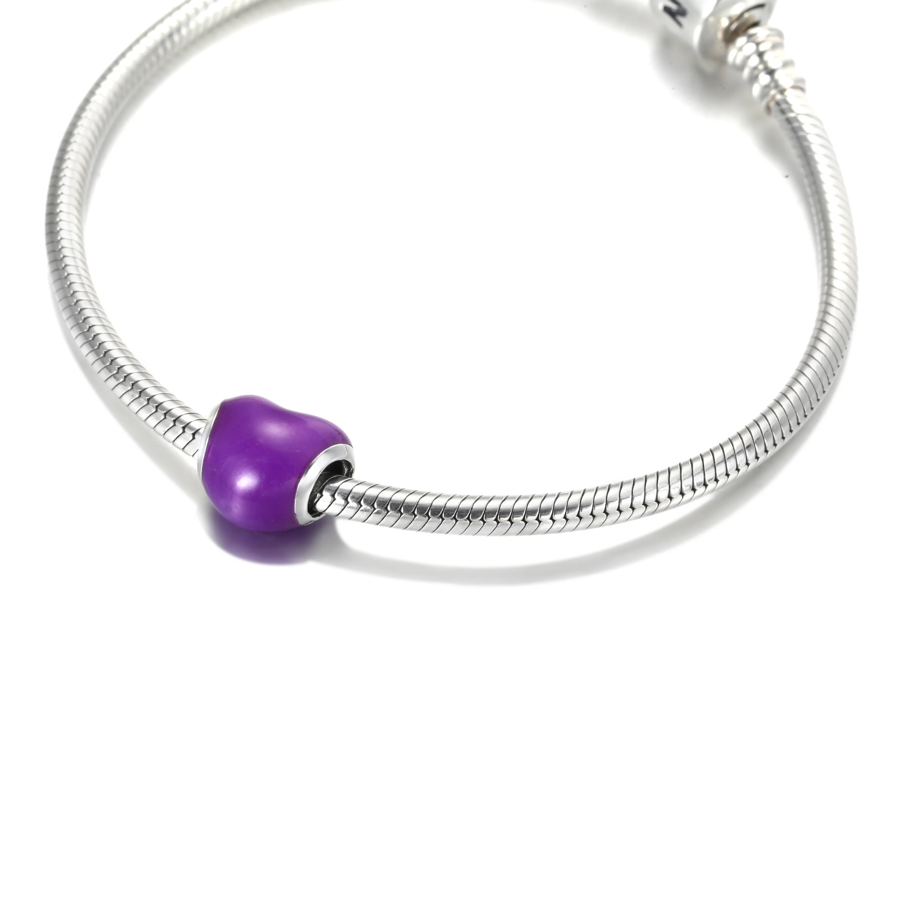 Pandora Metallisk Purpurfarget Hjerte Charm - 799291C01