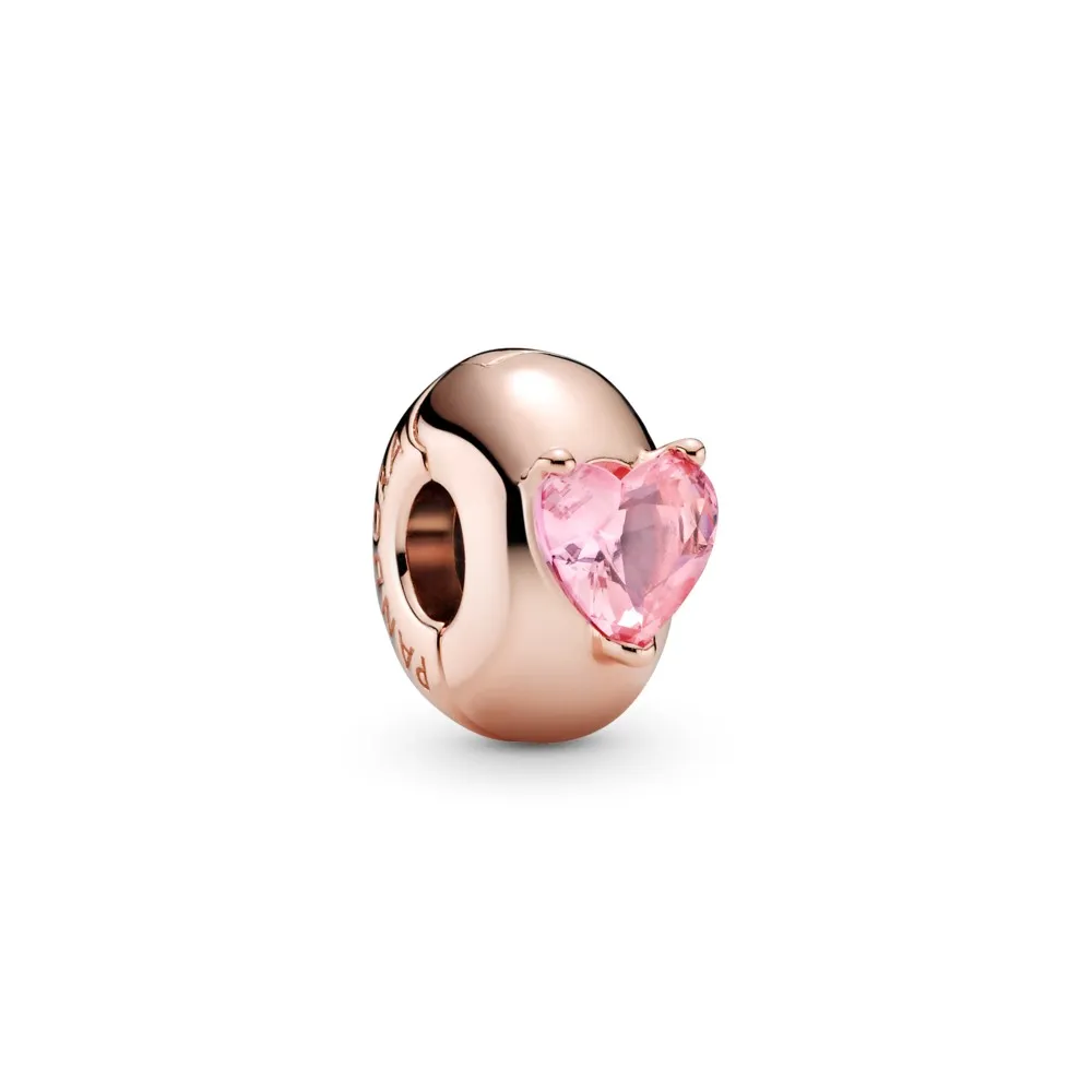 pandora rosa hjerte solitaire klemmecharm 789203c01