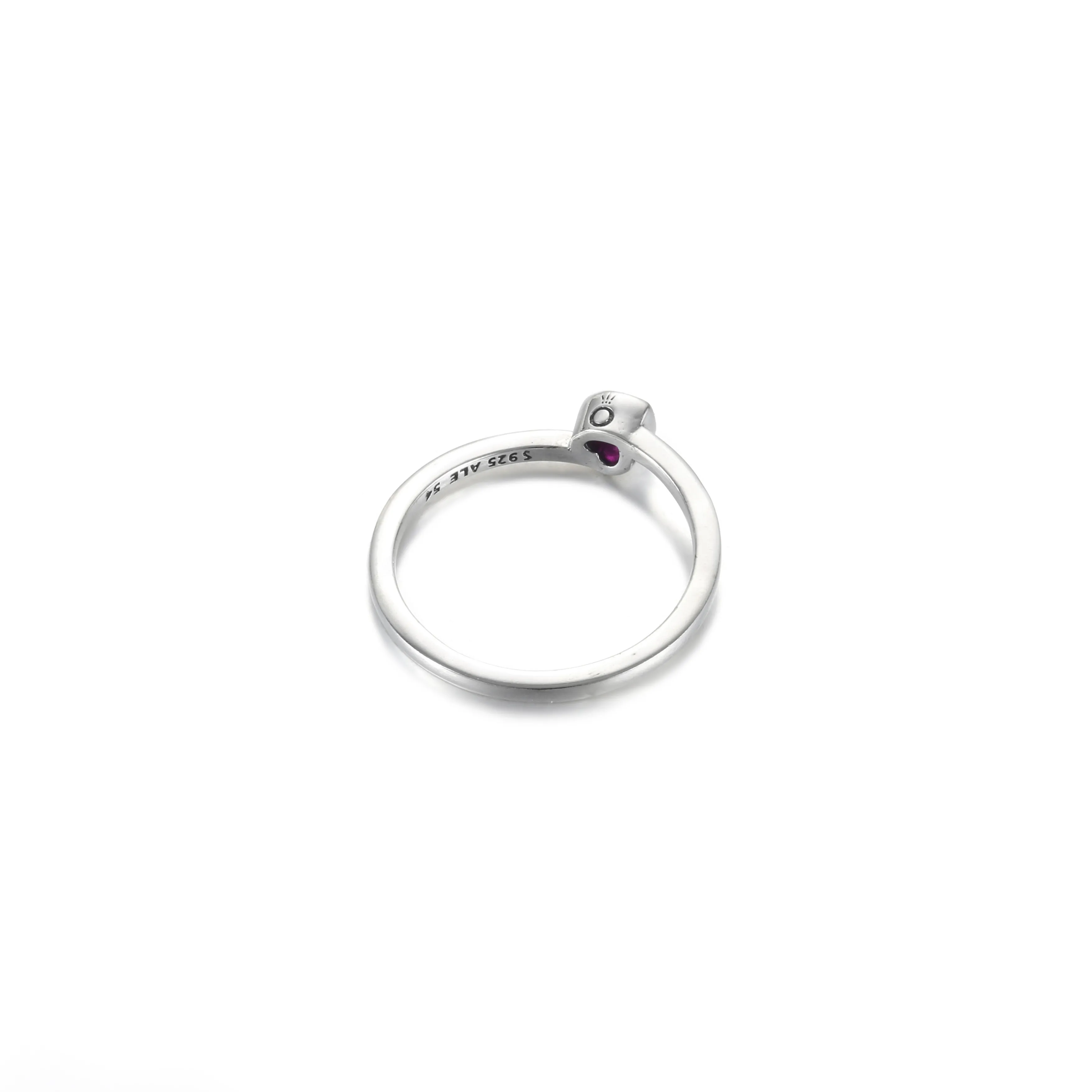 Pandora Rødt Skråstilt Hjerte Solitaire Ring - 199267C01