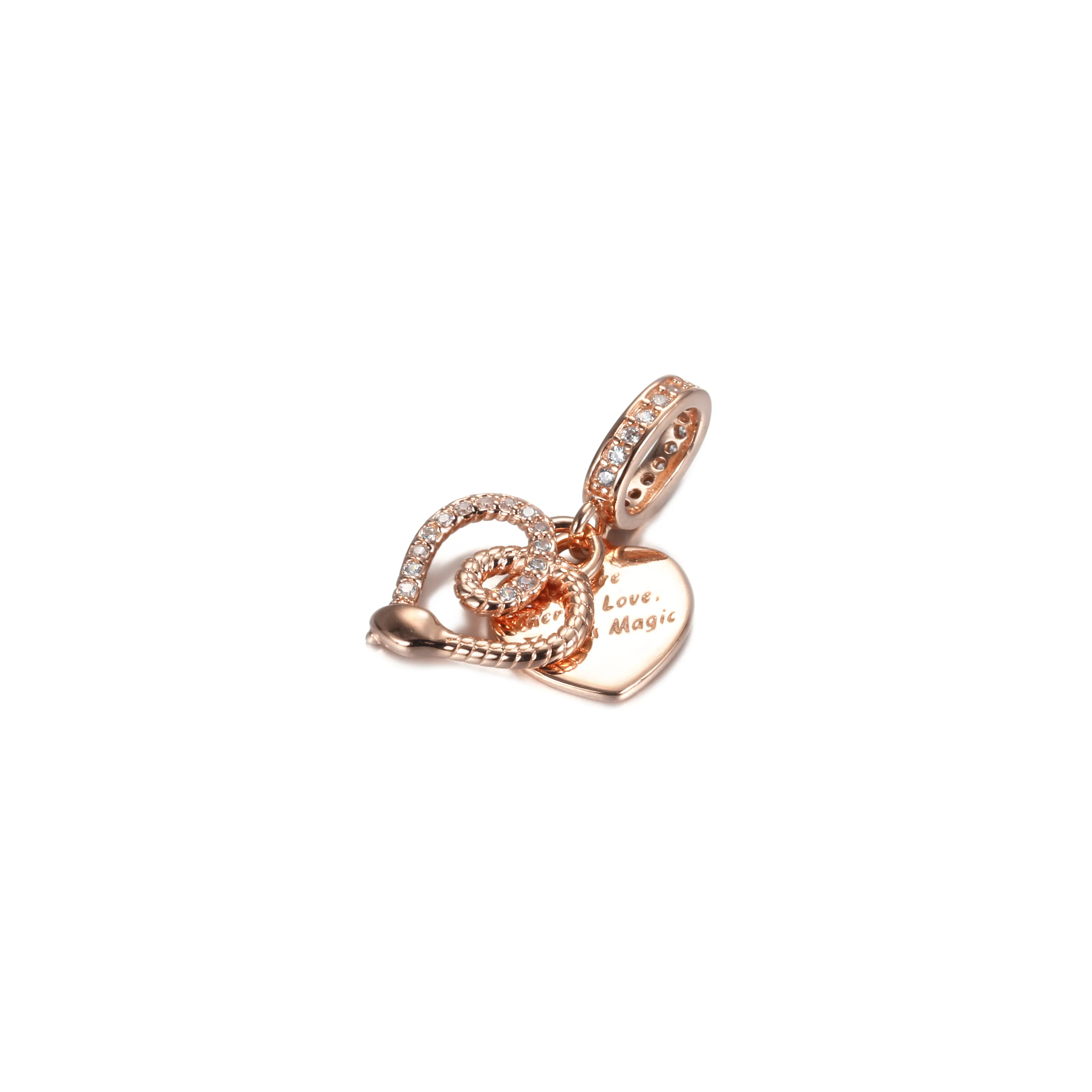 PANDORA Snake & Heart Dingle Charm - 789086C01