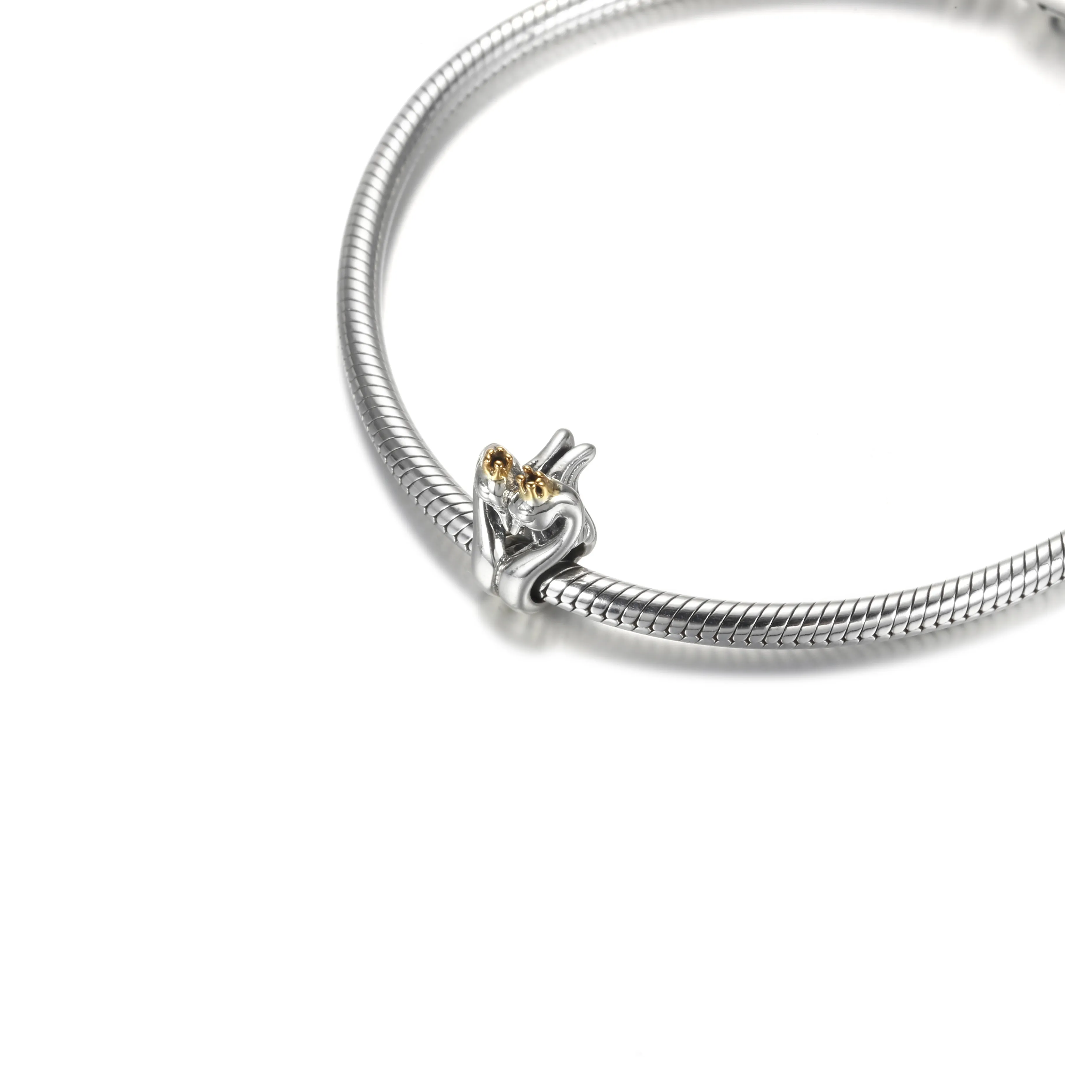 Pandora Tofarget Svaner og Hjerter Charm - 799315C00