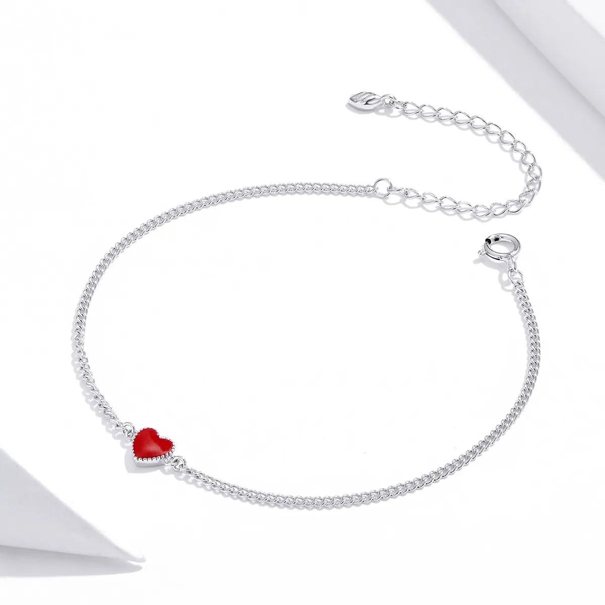 Pandora Style Silver Heart armbånd - SCB182